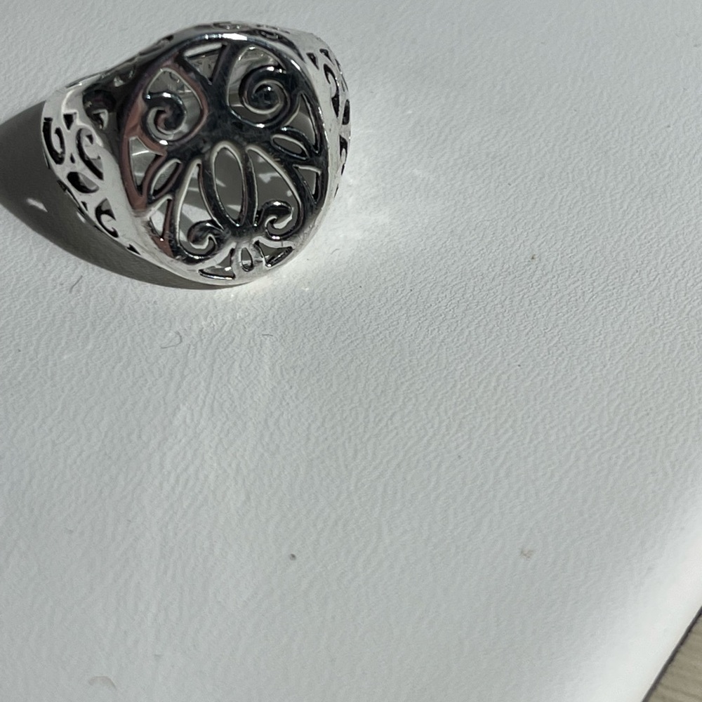 Sterling Silver Ring- Open Scroll Design- 925- Si… - image 7
